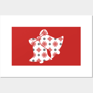 Pixel Christmas Pattern Posters and Art